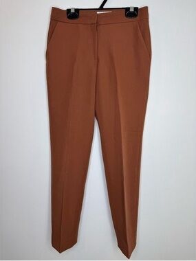 Rust Brown Slim Trouser Pants